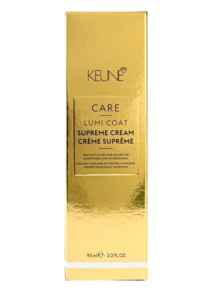 KEUNE Care Lumi Coat Supreme Cream, Moisturizing & Shine-Enhancing Treatment for All Hair Types, 6.8 Fl Oz