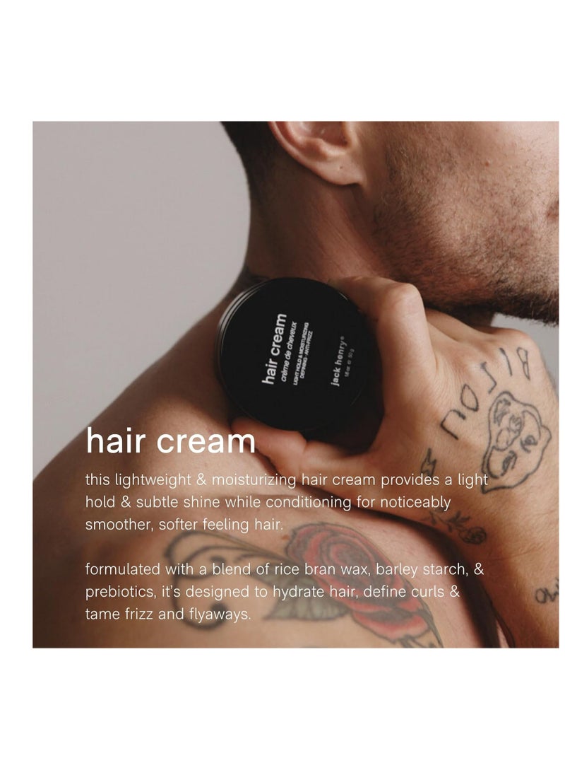 Jack Henry Hair Styling Cream for Men & Women - Lightweight Grooming Cream for All Hair Types - Anti-Frizz Cream for Complete Nourishment & Conditioning - Micronutrient Thickening Cream for Fine Hair