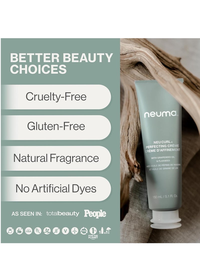 NEUMA Neu Curl Perfecting Creme 5.1 Fl. Oz. Curl Cream with Coconut Hibiscus Scent, Lightweight, Nourishing Curl Defining Cream, Curl Cream for Wavy Hair Anti Frizz Formula