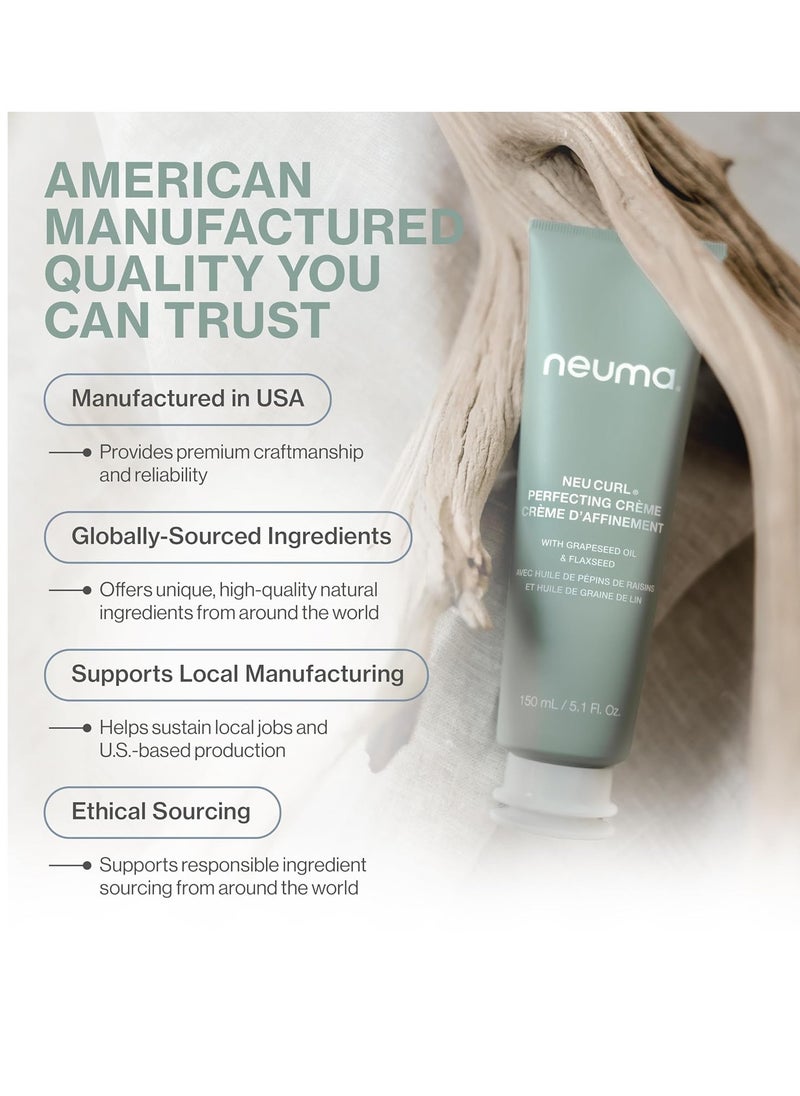 NEUMA Neu Curl Perfecting Creme 5.1 Fl. Oz. Curl Cream with Coconut Hibiscus Scent, Lightweight, Nourishing Curl Defining Cream, Curl Cream for Wavy Hair Anti Frizz Formula