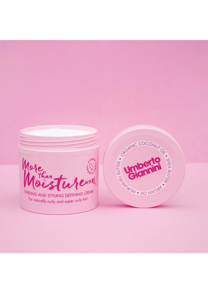 Umberto Giannini More Than Moisture Cream, Vegan & Cruelty Free Twirling & Styling Definition Cream, 100 ml