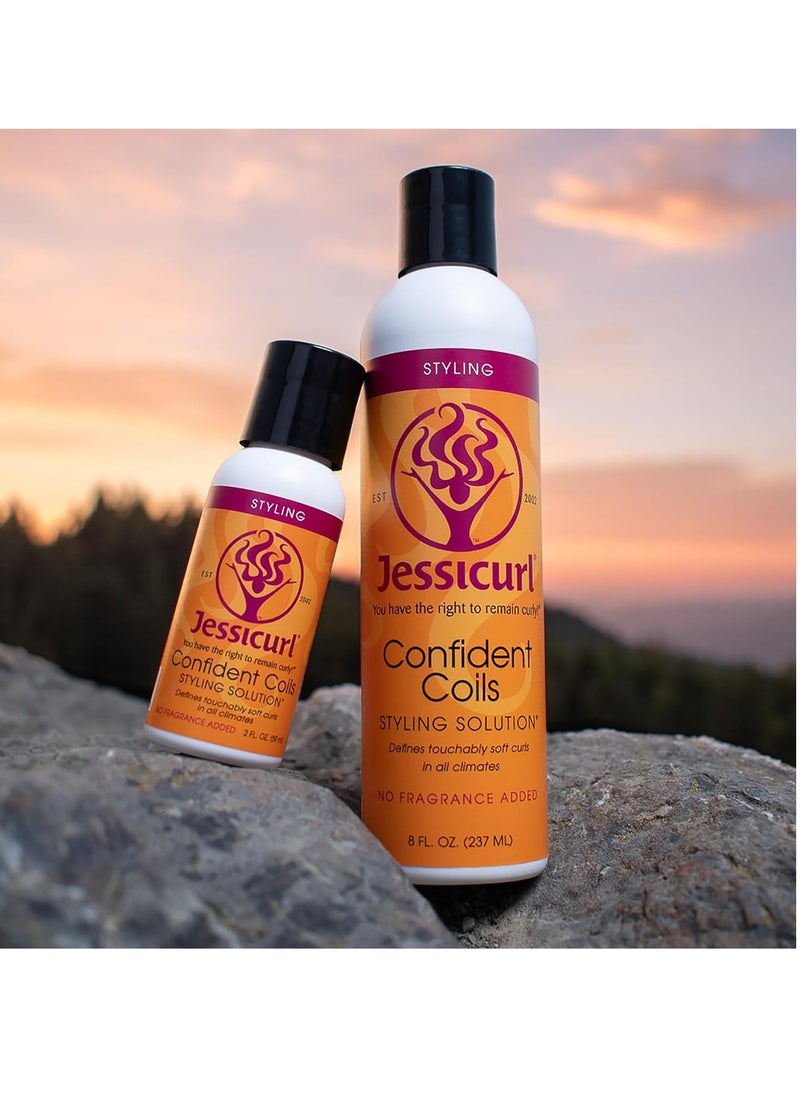 Jessicurl, Confident Coils Styling Solution, Island Fantasy, 8 Fl oz. Curl Cream for Humidity Control and Frizz Control, Curly Hair Products, Styling Cream