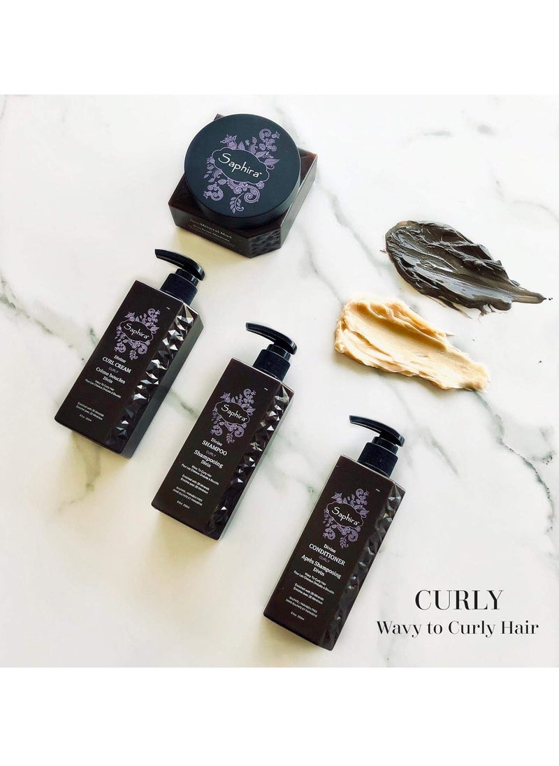 Saphira Moisturizing Curl Cream for Curly and Wavy Hair, Hair Moisturizer and Deep Conditioning for Shine and Bounce, Sulfate-Free, Paraben-Free, Vegan, 8.5 Ounce