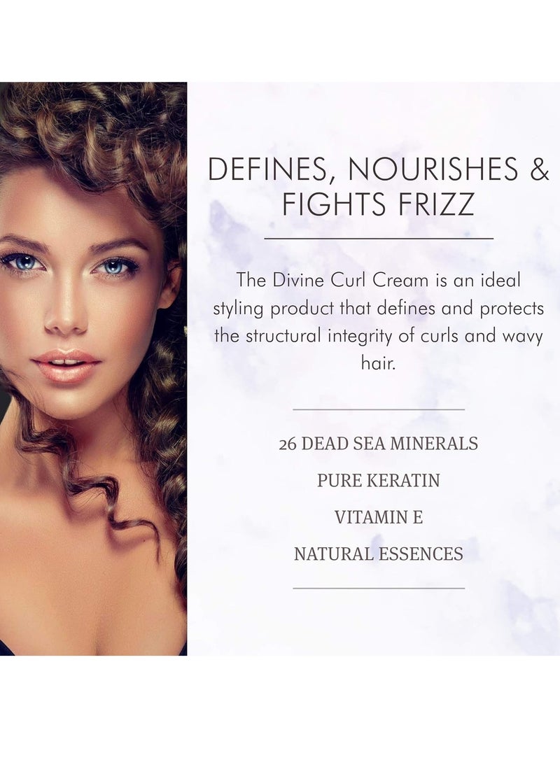 Saphira Moisturizing Curl Cream for Curly and Wavy Hair, Hair Moisturizer and Deep Conditioning for Shine and Bounce, Sulfate-Free, Paraben-Free, Vegan, 8.5 Ounce