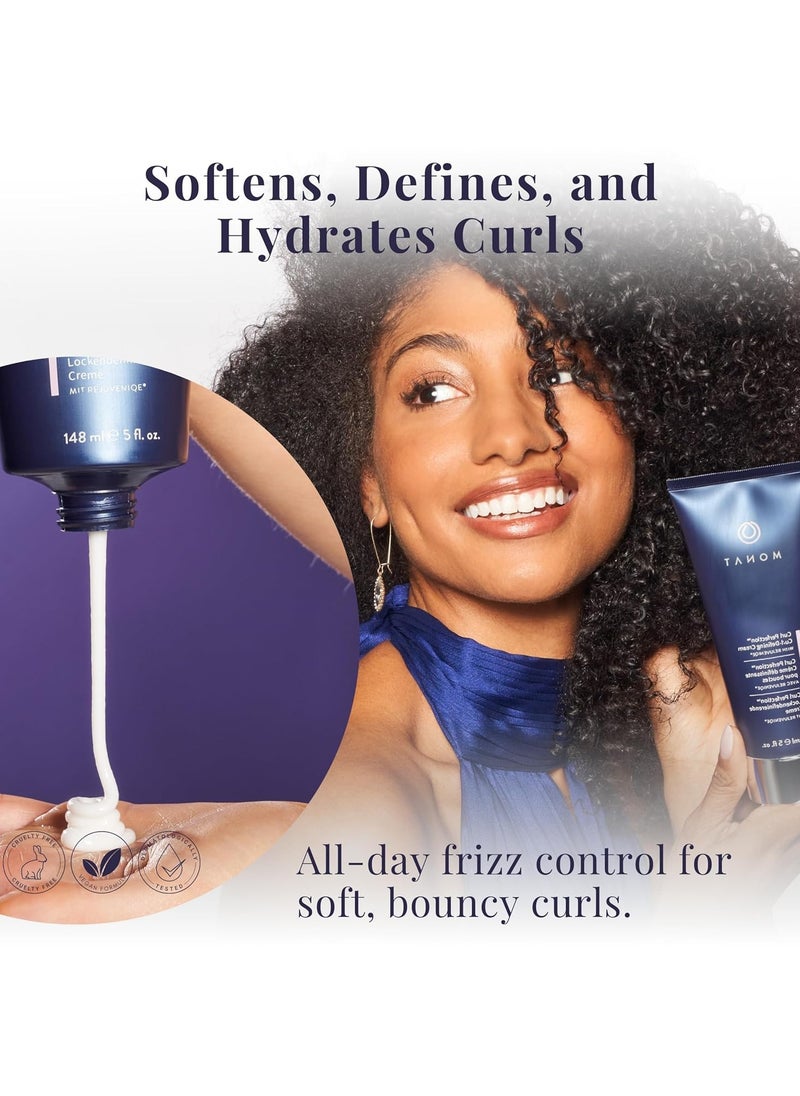 MONAT Curl Perfection™ Curl-Defining Cream Infused with Rejuvenique®, Frizz-Fighting & Moisturizing Leave-In Styling Cream- All-Day Defined, Soft & Bouncy Curls for Wavy & Curly Hair -148 ml/5 fl oz