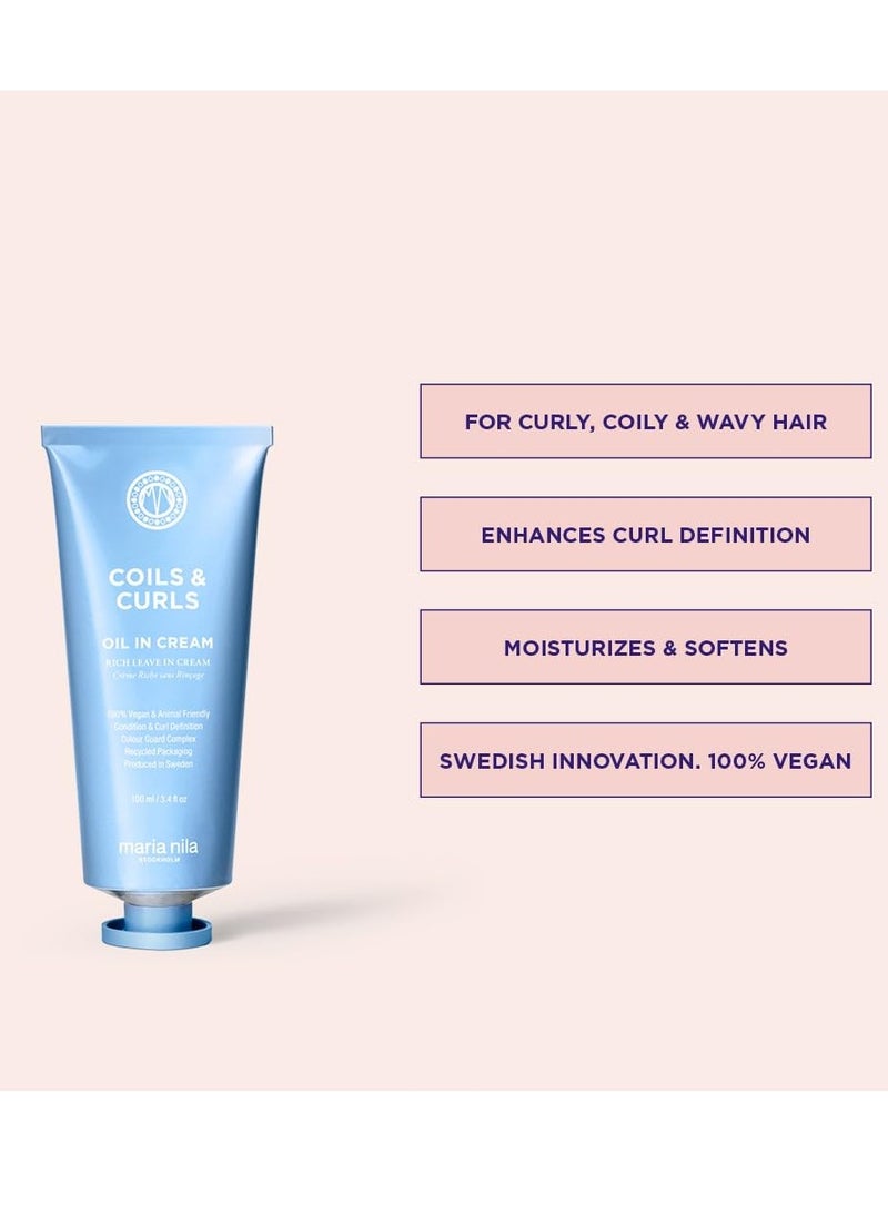 Maria Nila Coils & Curls, For Curly & Wavy Hair, Jojoba oil to Stay Hydrated while Washing, Shea butter for Curl Enhancement, 100% Vegan