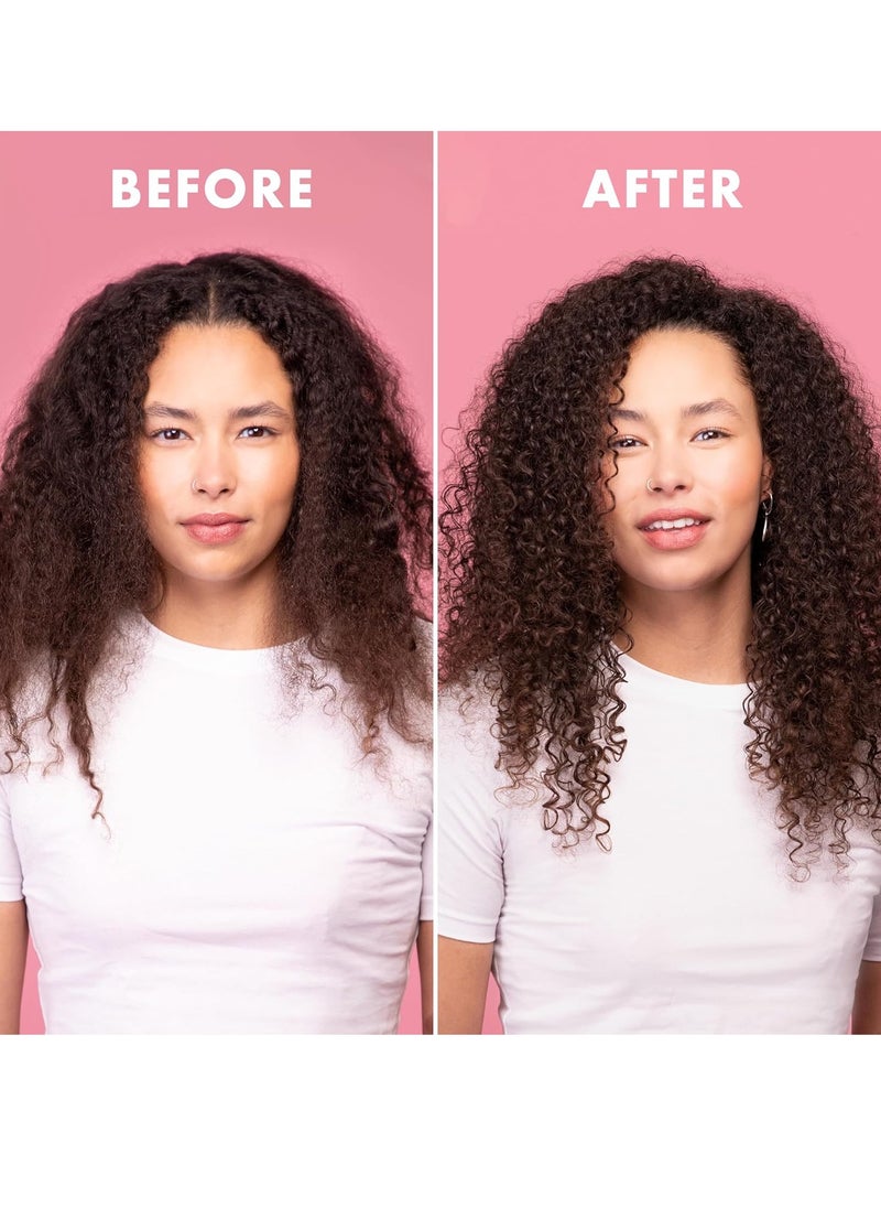 Umberto Giannini Thirsty Curls De-Frizzer Instant Anti-Frizz Transformation Cream 3.3 fl Oz - Curl Defining Cream for 2a-4c Curly, Wavy & Coily Hair - Vegan & Cruelty Free - Paraben Free