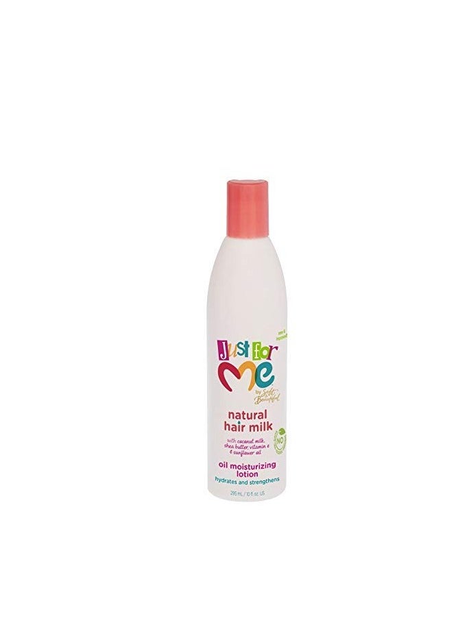 Just For Me Natural Hair Milk Lotion (3 Pack) - Hydrates & Strengthens, Contains Coconut Milk, Shea Butter, Vitamin E, Sunflower Oil, Lightweight Moisture, Reduces Frizz, 10 oz