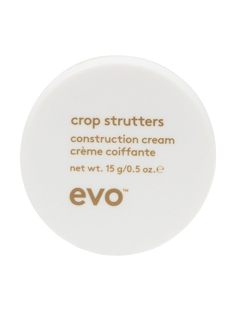 EVO Crop Strutters Construction Cream - Medium Hold Smoothing Hair Cream - Supports and Provides Definition with Medium Shine
