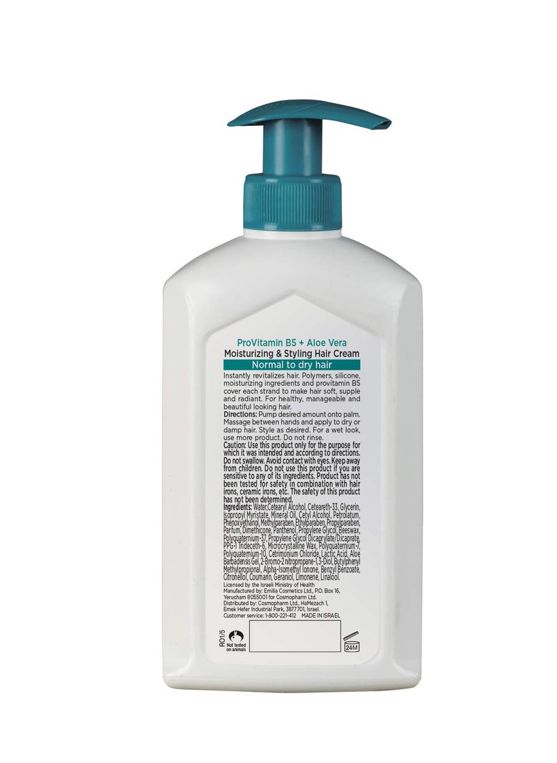 Moisturizing And Styling Hair Cream For Women And Men by Natural Formula - Hair Cream Moisturizer Enriched With Pro Vitamin B5 - Aloe Vera Hair Cream For Normal To Dry Hair - 13.5 fl. oz.