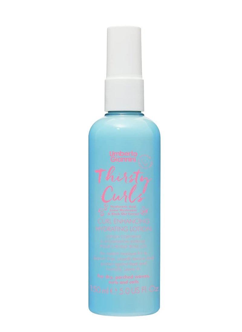 Umberto Giannini Thirsty Curls Styling Lotion - Anti Frizz & Humidity Proof Lotion for 2a-4c Curly, Wavy & Coily Hair - Vegan & Cruelty-Free - Sulfate & Paraben Free