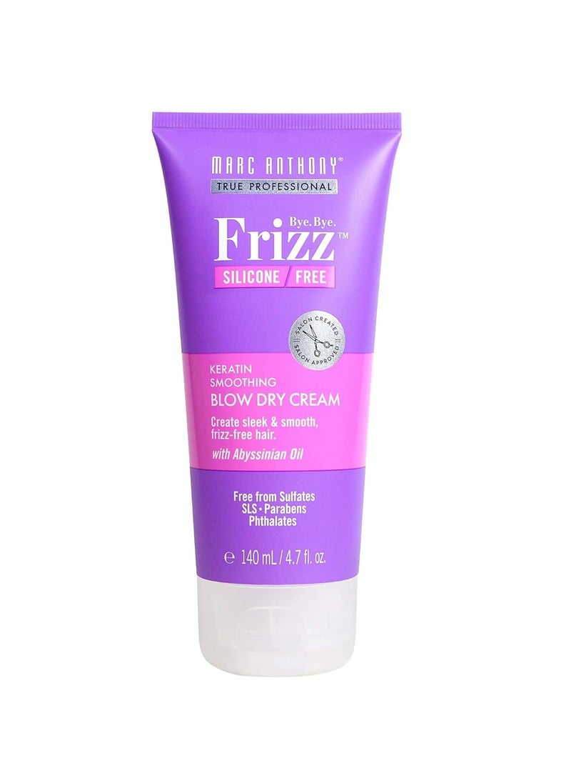 Marc Anthony True Professional Bye Bye Frizz Keratin Smoothing Blow Dry Cream, 4.7 Fl Oz (09005)