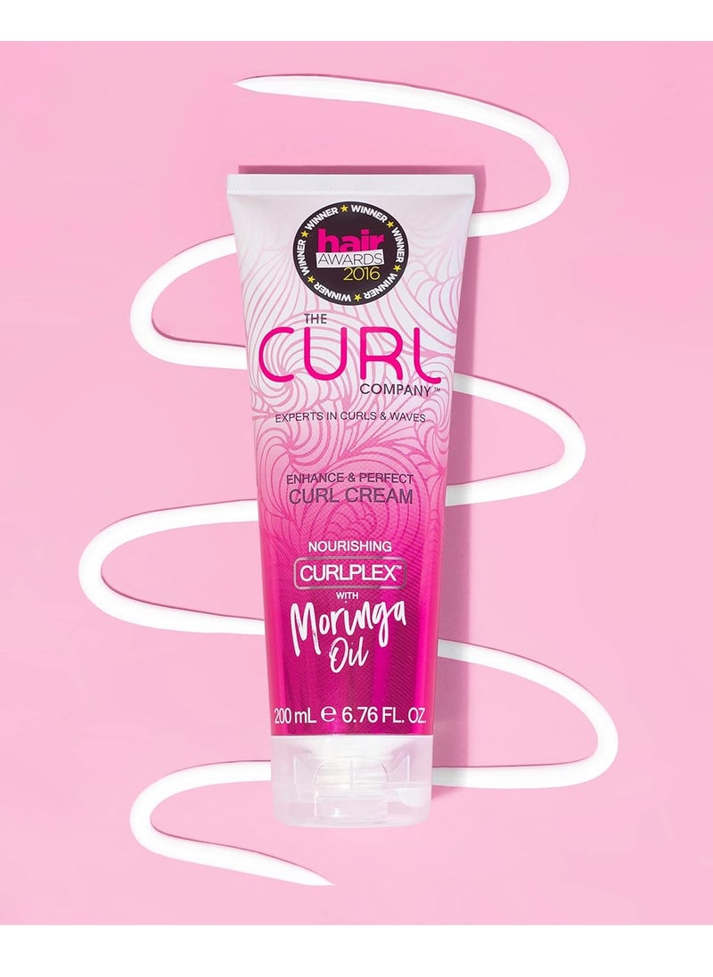 Enhance & Perfect Curl Cream (200ml) - Professionally Formulated with Nourishing Curplex with Moringa Oil. Experts in Curls & Waves