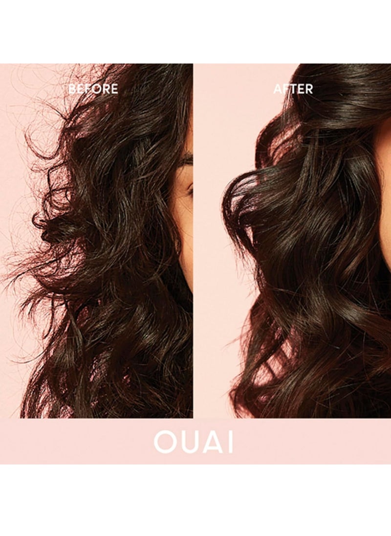 OUAI Anti Frizz Cream Travel Duo - Moisturizing Hair Cream with Frizz Control & Heat Protection - Provides Lasting Hydration with Jackfruit & Beetroot - Paraben & Sulfate Free (2 Count, 6 Oz/ 3 Oz)
