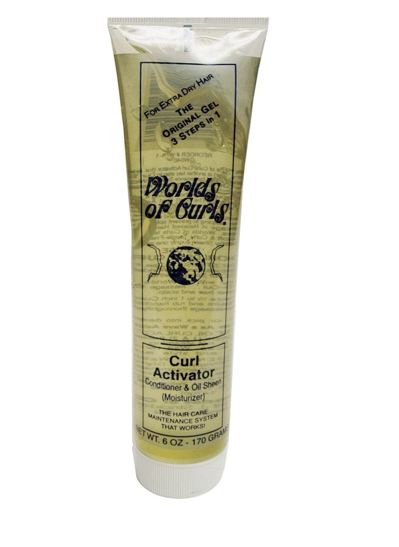 Worlds Of Curls Curl Activator Gel for Extra Dry Hair, 6 Oz