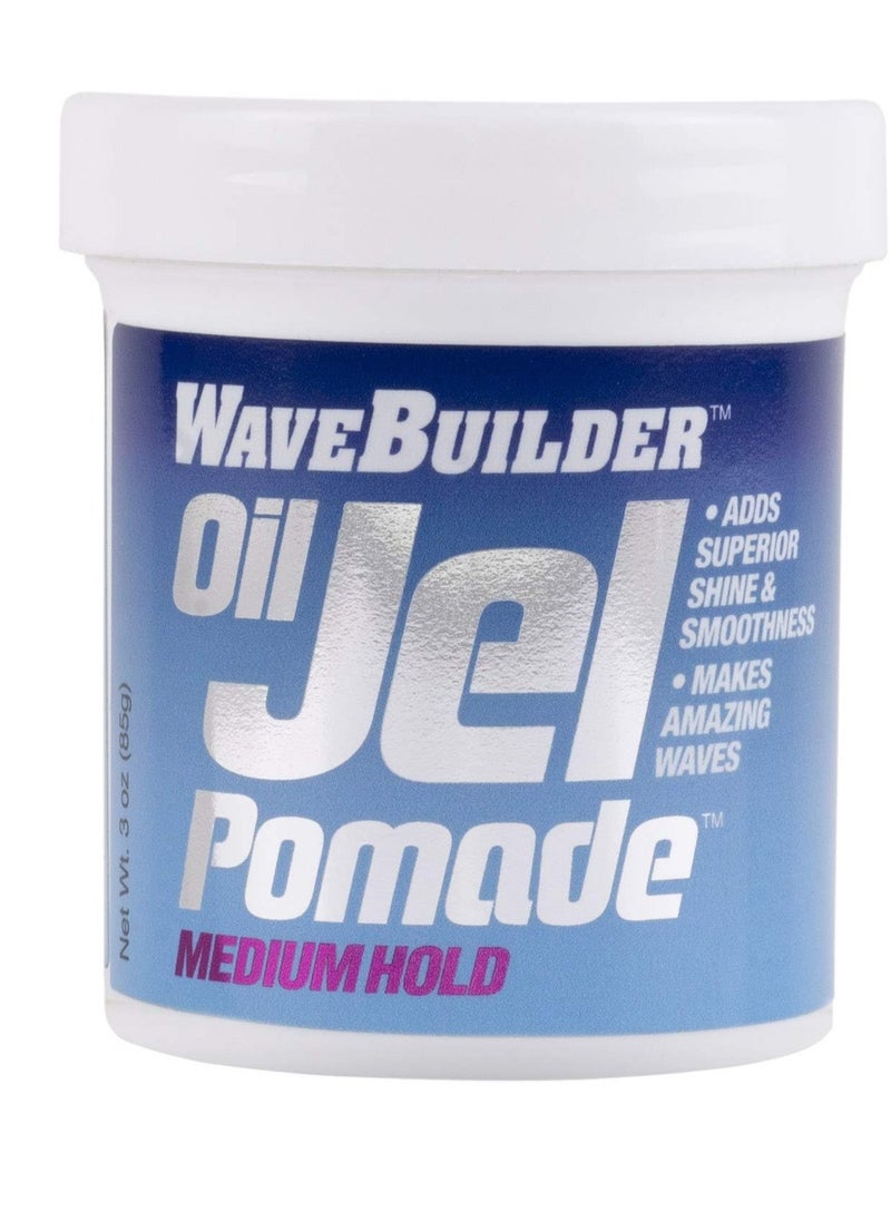 WAVEBUILDER Oil Jel Pomade Medium Hold, 3.5 OZ