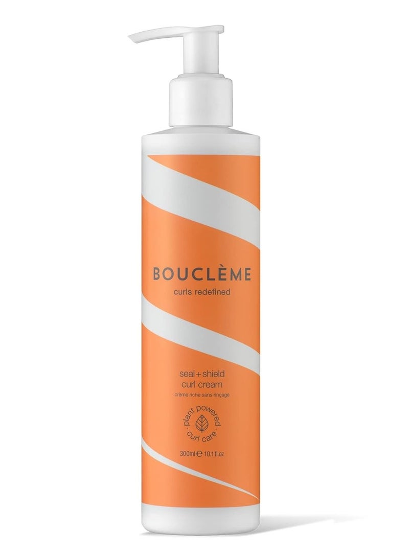 Bouclème Seal + Shield Curl Cream - Lightweight Curl Cream to Protect Against Humidity - 96.98% Naturally Derived Ingredients and Vegan - 10.1 fl oz