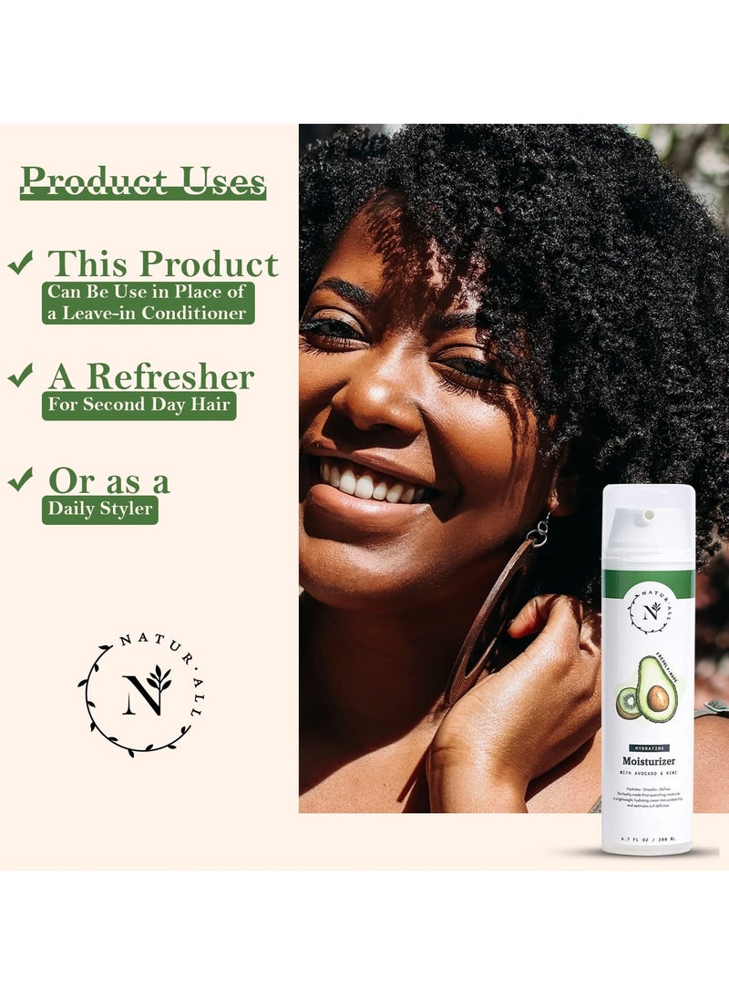 NaturAll Hydrating Hair Moisturizer for Curly, Coily & Fine Hair - (Avocado & Kiwi)