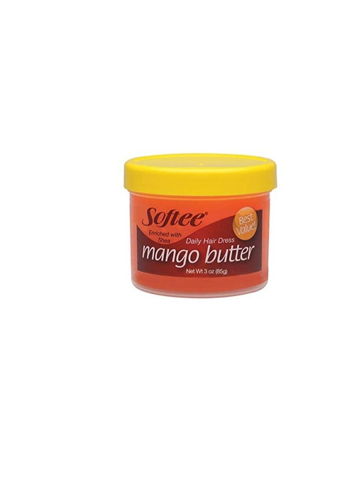 Softee Softee mango butter daily hair dress 3 ounce, Orange, 3 Ounce