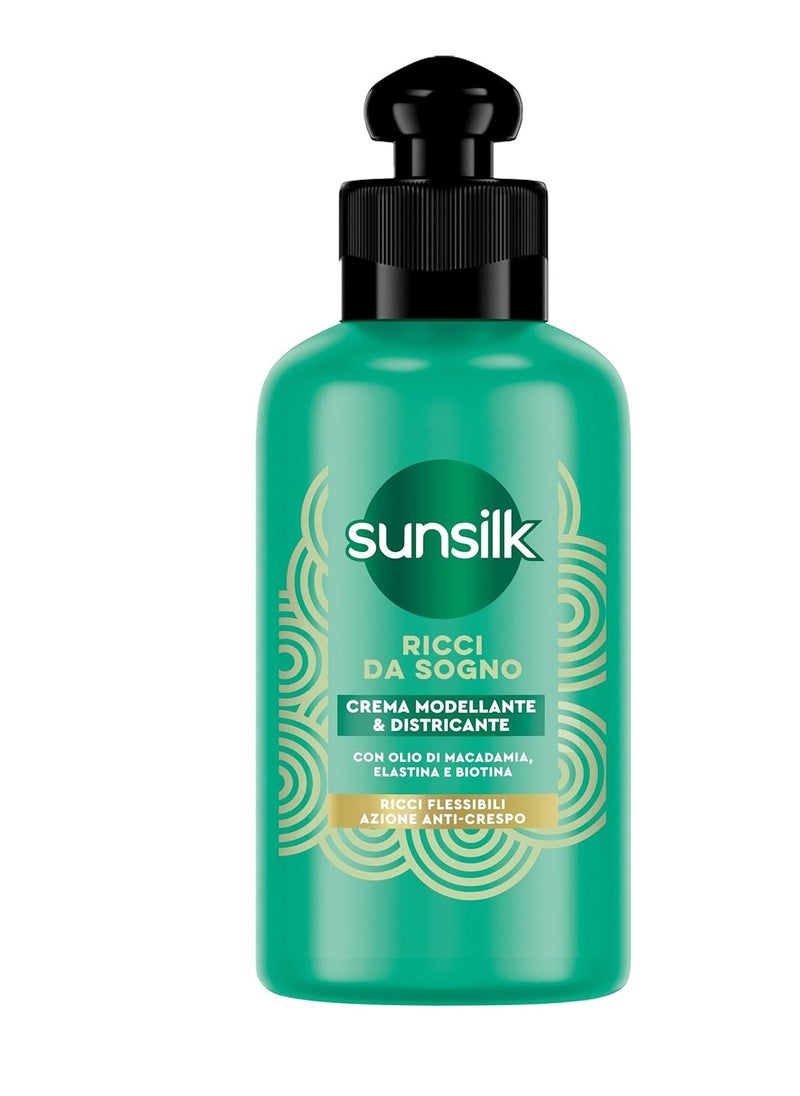 Sunsilk, Crema Districante Ricci da Sogno, Crema per Capelli Ricci Definiti, Senza Risciacquo, Formula Active Fusion, Detangling Cream, Dream Curls 6.7 Fl Oz Made in Italy [Italian Import]