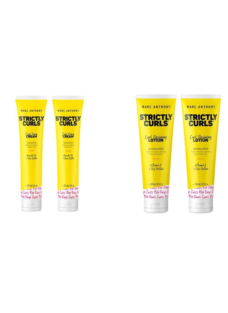 Marc Anthony Strictly Curls Bundle - Curl Envy Cream 2-Pack & Curl Defining Lotion 2-Pack