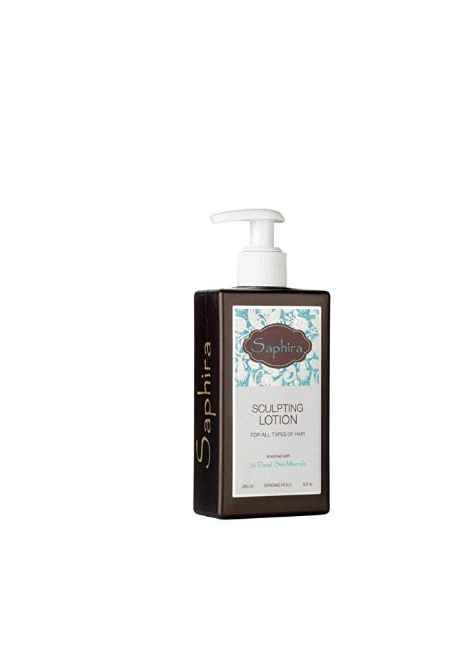 Saphira Sculpting Lotion for Medium To Firm Hold, Healthy Shiny Hair, for All Hair Types, Women and Men, Sulfate-Free, Paraben-Free, 8.5 Ounce