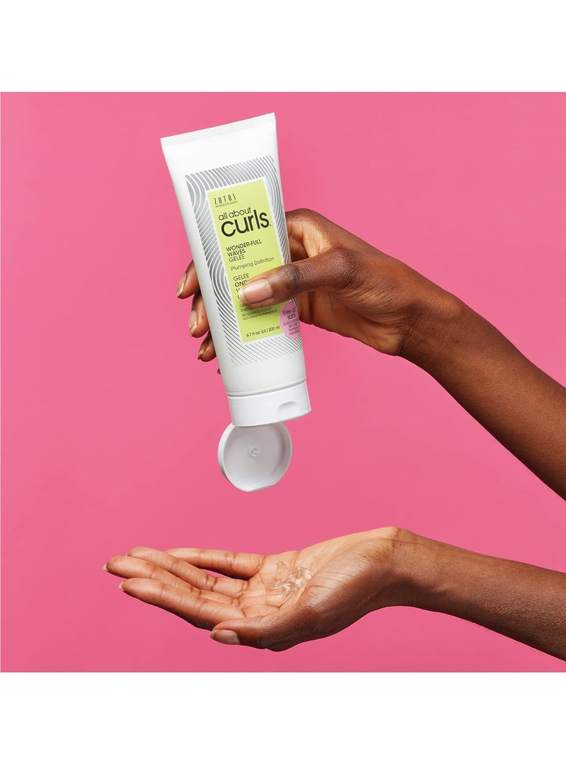 ALL ABOUT CURLS Wonder-Full Waves Gelee | Plumping Definition | Define, Moisturize, De-Frizz | All Curly Hair Types