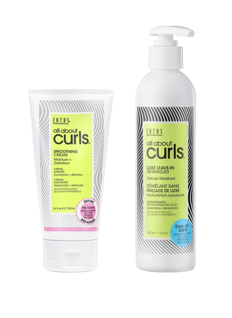ALL ABOUT CURLS Smoothing Cream | Controllable Definition | Define, Moisturize, De-Frizz | All Curly Hair Types