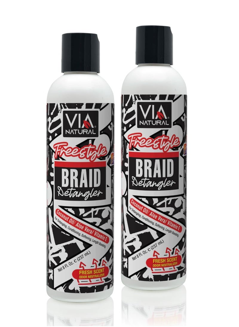 VIA Freestyle Braid Detangler - pack of 2