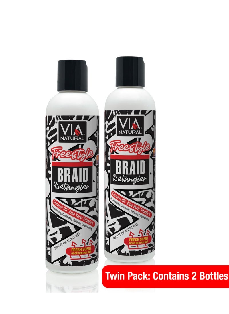 VIA Freestyle Braid Detangler - pack of 2