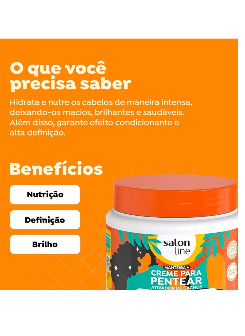 Salon Line - Linha Creme para Pentear - Definicao Nutritiva Manteiga 500 G - Combing Cream - Nutritional Definition Butter