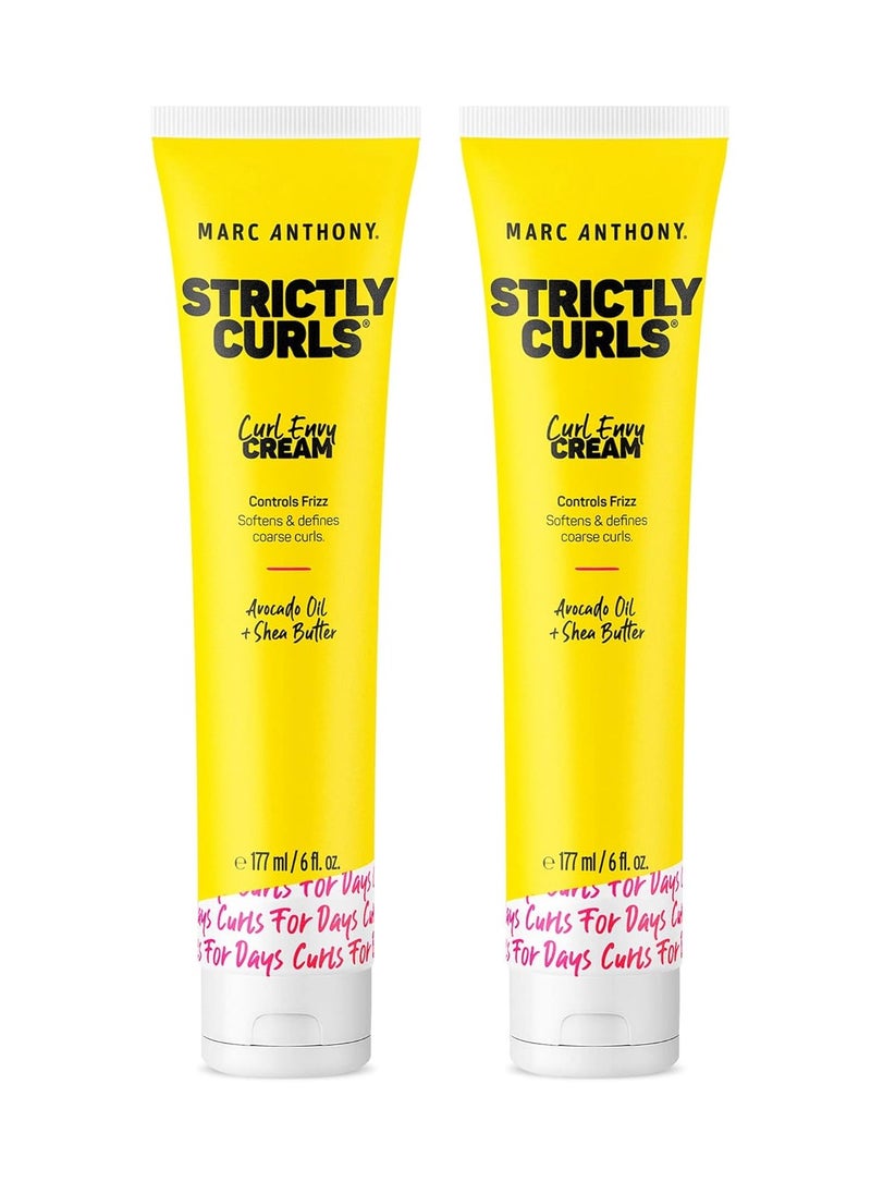 Marc Anthony Curl Cream with Shea Butter & Oils Defines & Softens Curly & Wavy Hair & Leave-In Conditioner Spray & Detangler, Grow Long Biotin - Anti-Frizz Deep Conditioner