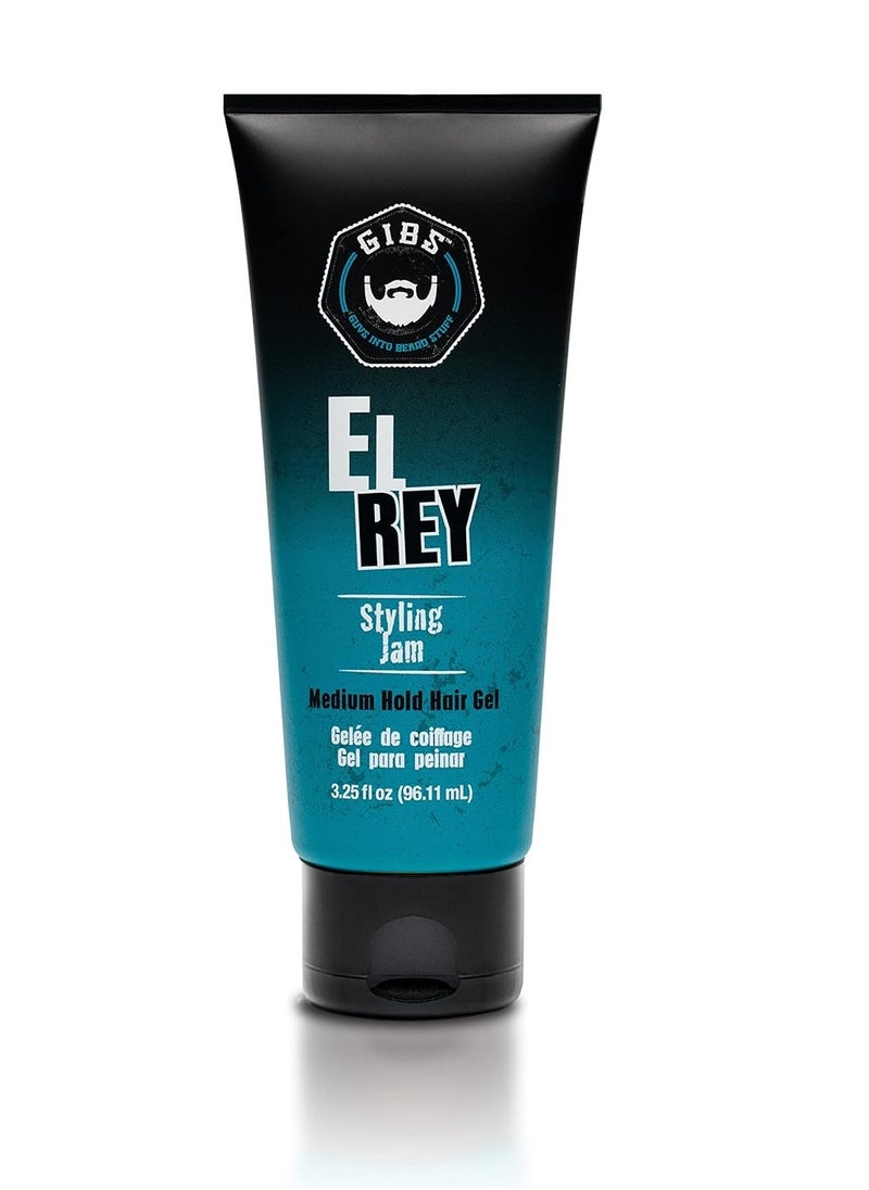 GIBS Grooming El Rey Styling Jam for Men, Medium Hold Hair Gel