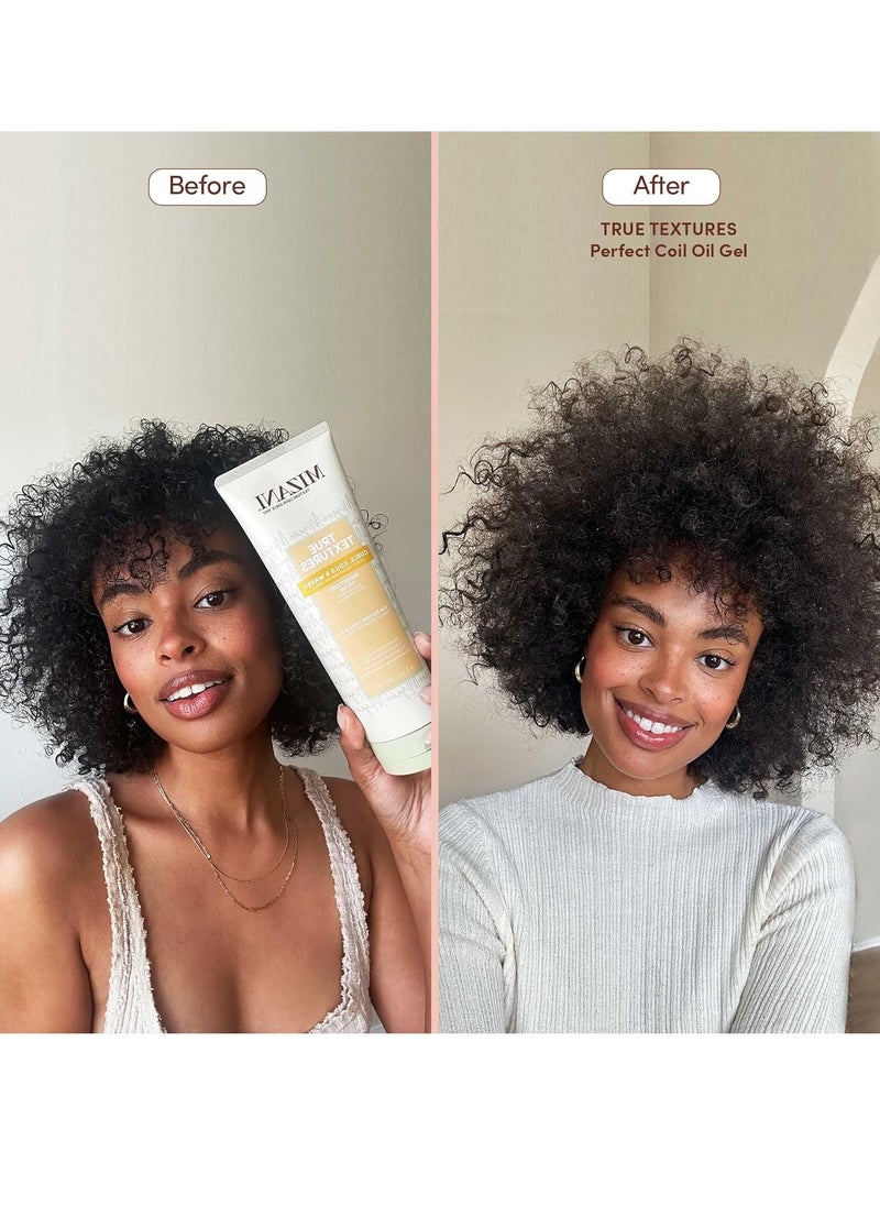 MIZANI True Textures Perfect Coil Paraben & Silicone-Free Oil Gel - Curly Hair Gel Styler, Moisturizes and Fights Frizz With Coconut Oil, For Curly & Dry Hair