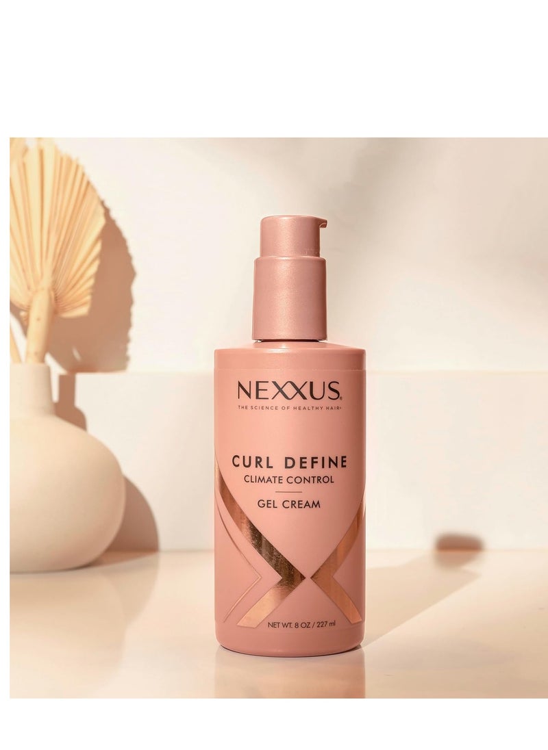 Nexxus Climate Control Gel Cream Curl Define for Cashmere Curls, with StyleProtect Technology 8 oz