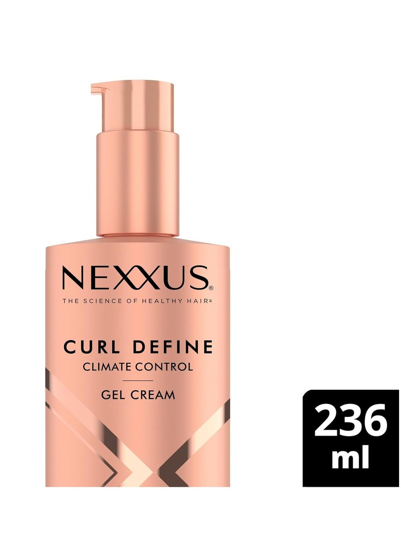 Nexxus Climate Control Gel Cream Curl Define for Cashmere Curls, with StyleProtect Technology 8 oz