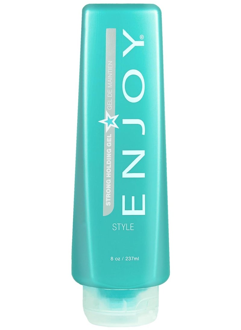 Enjoy Strong Holding Gel, Versatile, Alcohol Free Styling with Medium to Strong Hold & Volume Boost (8 oz)