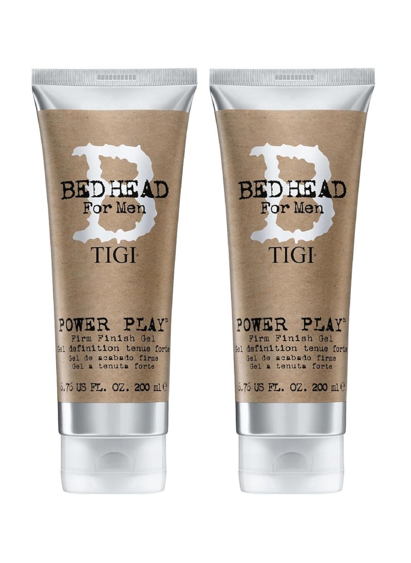 Bed Head for Men by TIGI Power Play Firm Finish Gel 6.76 Oz (Pack of 2)
