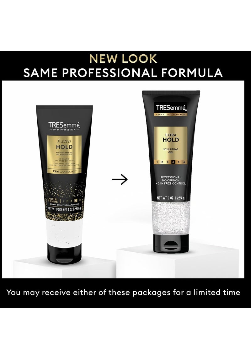 TRESemmé Hair Gel Extra Hold Alcohol-Free for 24-Hour Frizz Control and Humidity Protection 9 Fl Oz (Pack of 6)