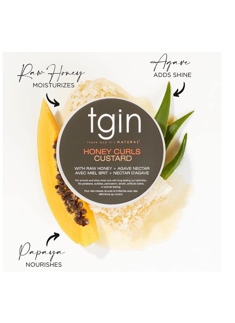 Thank God It's Natural Honey Curls Custard - 12 Oz - For Natural, Dry, Curly, Damaged Hair