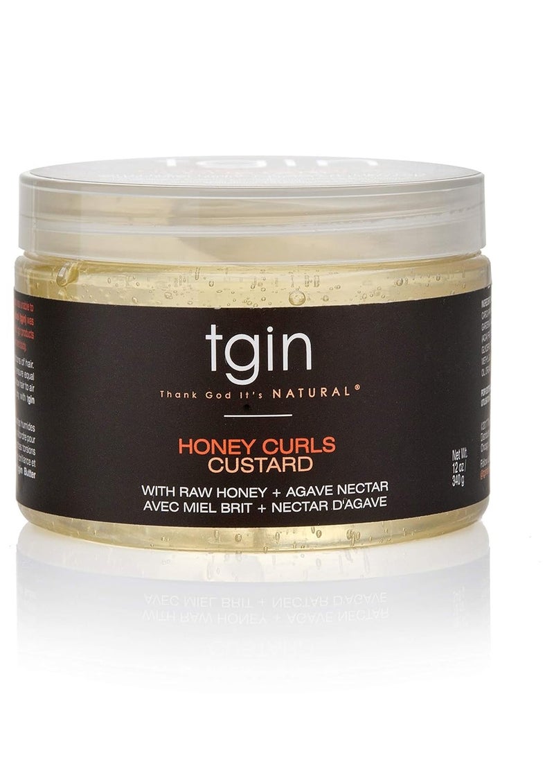 Thank God It's Natural Honey Curls Custard - 12 Oz - For Natural, Dry, Curly, Damaged Hair
