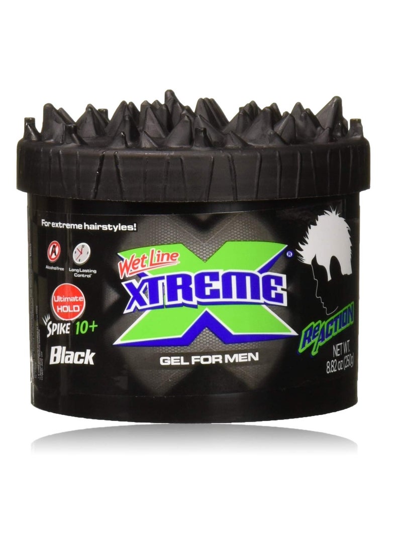 Wet Line Xtreme Reaction Black Ultimate Hold Gel, 8.8 Ounce