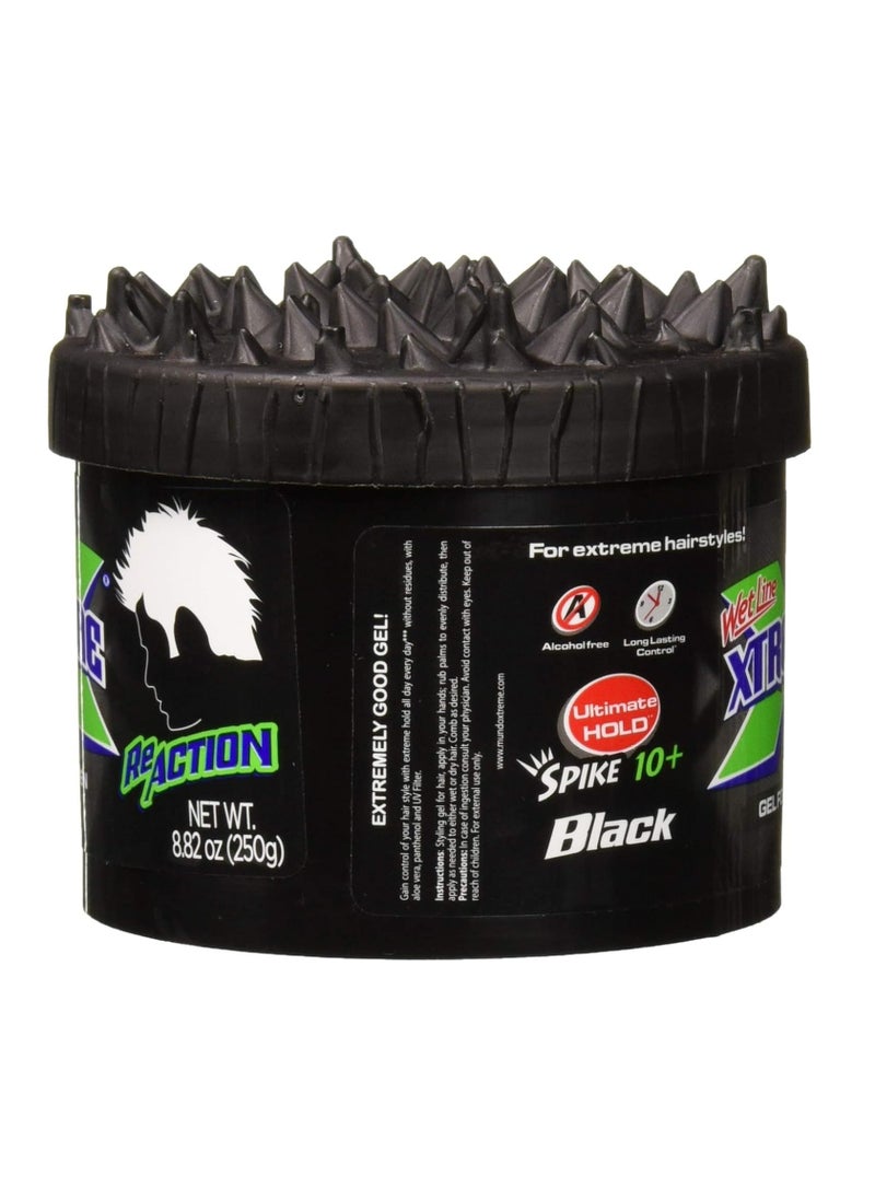Wet Line Xtreme Reaction Black Ultimate Hold Gel, 8.8 Ounce