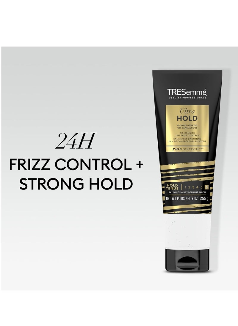 TRESemmé Alcohol-Free Gel Ultra Hold 6 Pack for 24H Frizz Control, with Pro Lock Technology, 9 Oz