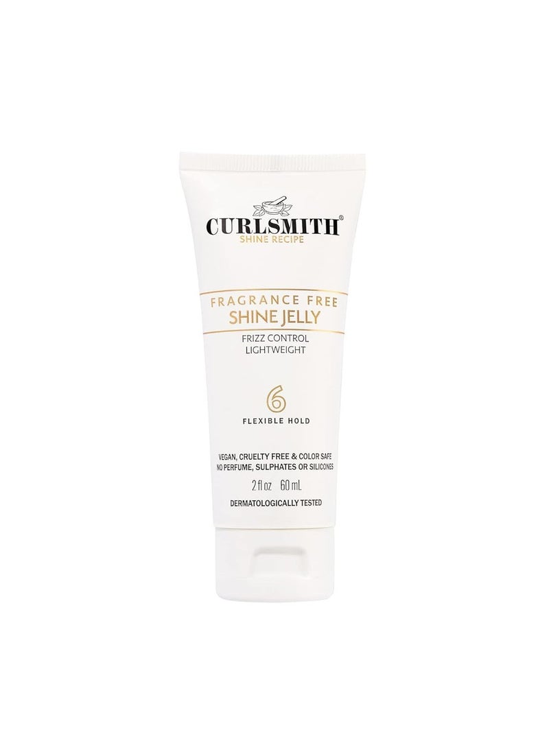 CURLSMITH - Shine Jelly, Light Hold Styling Gel with Frizz Protection, Sensitive, Fragrance Free, For All Curl and Hair Types, Vegan (2 fl oz)