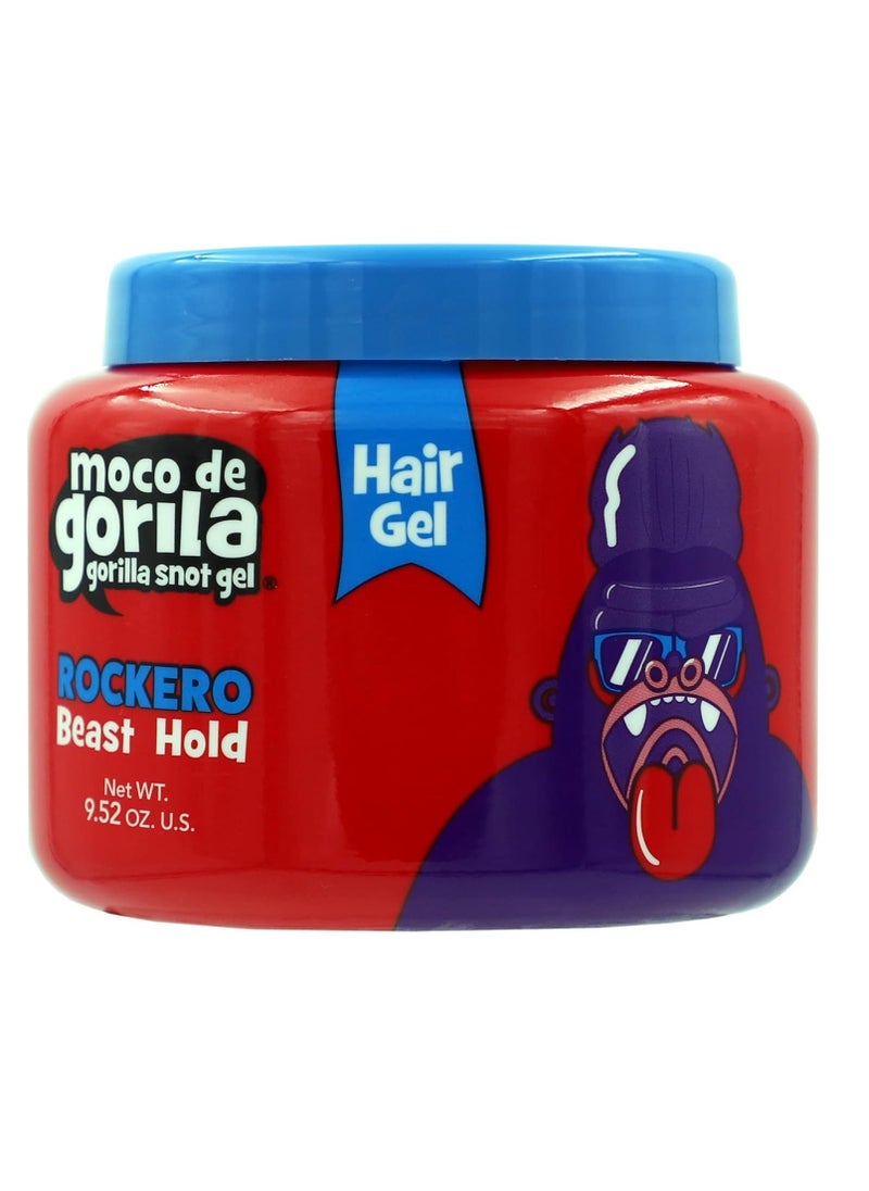 Moco de Gorila Rockero Hair Gel Jar, Long Lasting, Strong Hold Hair Styling Gel, Yellow, Lavender, 3-Pack of 9.52 Oz Each, 3 Jars