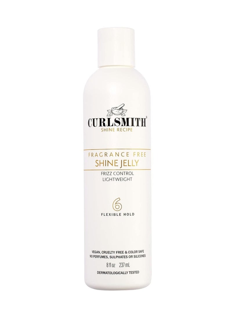 CURLSMITH - Shine Jelly, Light Hold Styling Gel with Frizz Protection, Sensitive, Fragrance Free, For All Curl and Hair Types, Vegan (8 fl oz)