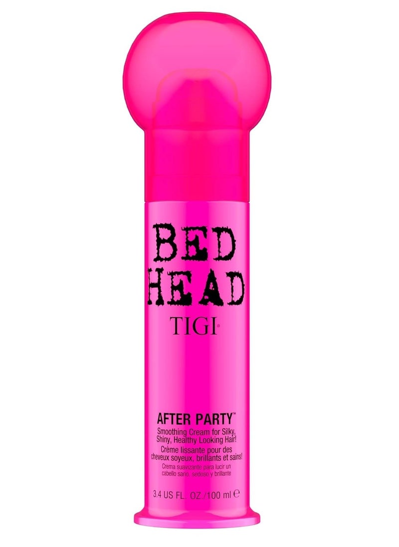 TIGI Bed Head After Party Smoothing Cream for Silky Shiny Hair, 3.4 Ounce