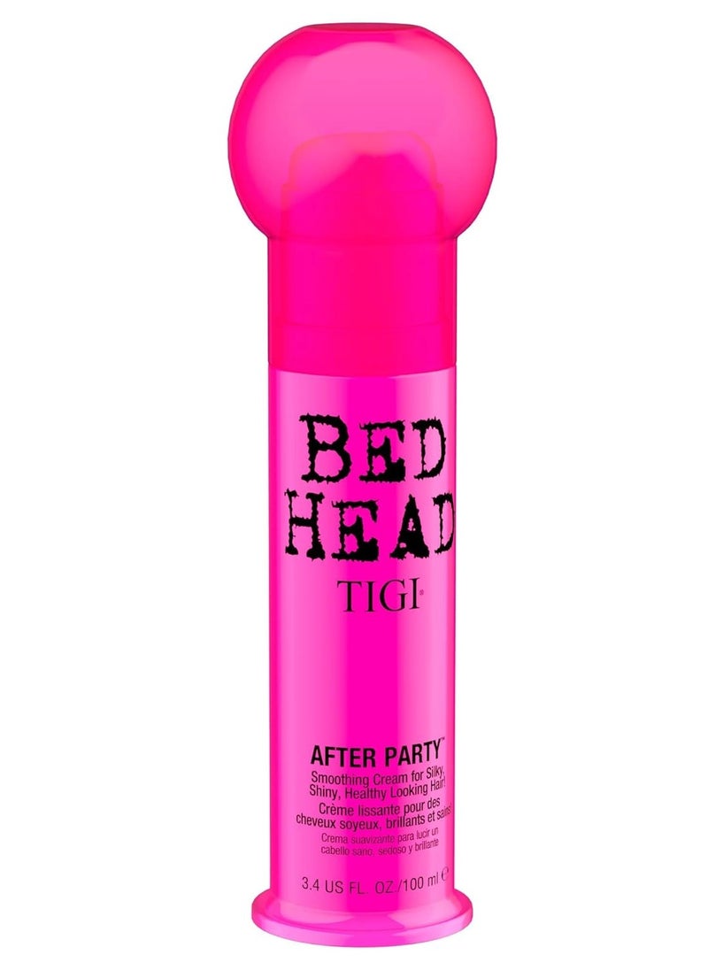 TIGI Bed Head After Party Smoothing Cream for Silky Shiny Hair, 3.4 Ounce