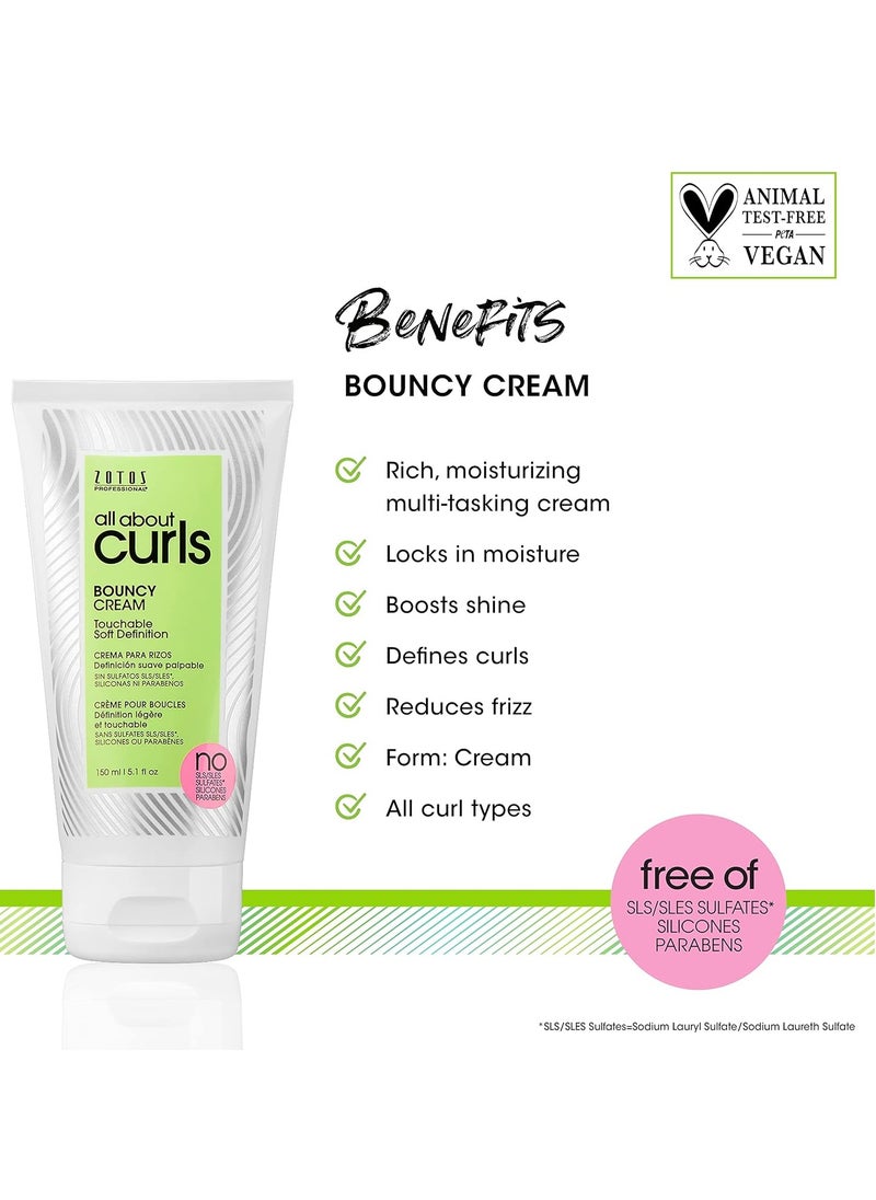 ALL ABOUT CURLS Bouncy Cream | Touchable Soft Definition | Define, Moisturize, De-Frizz | All Curly Hair Types